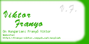 viktor franyo business card