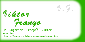 viktor franyo business card